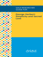 Gale Researcher Guide for: George Herbert: Simplicity and Sacred Love