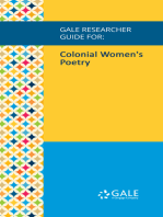 Gale Researcher Guide for: Colonial Women's Poetry