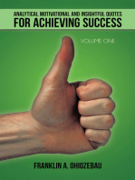 Analytical Motivational and Insightful Quotes for Achieving Success: Volume One