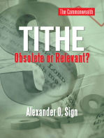 Tithe Obsolete or Relevant?