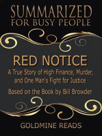 Red Notice - Summarized for Busy People: A True Story of High Finance, Murder, and One Man's Fight for Justice: Based on the Book by Bill Browder