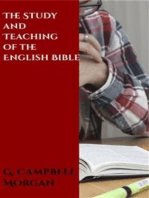 The Study and Teaching of the English Bible