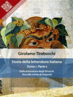 Storia della letteratura italiana del cav. Abate Girolamo Tiraboschi – Tomo 1. – Parte 1: Dalla letteratura degli Etruschi fino alla morte di Augusto