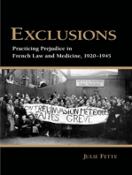 Exclusions: Practicing Prejudice in French Law and Medicine, 1920–1945