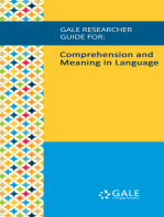 Gale Researcher Guide for: Comprehension and Meaning in Language