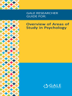 Gale Researcher Guide for: Overview of Areas of Study in Psychology