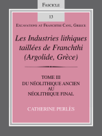 Les Industries lithiques taillées de Franchthi (Argolide, Grèce), Volume 3