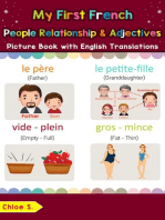 My First French People, Relationships & Adjectives Picture Book with English Translations