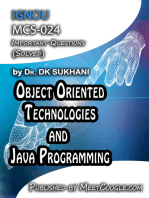 MCS-024: Object Oriented Technologies and Java Programming