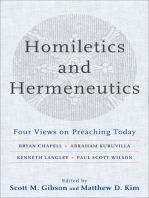 Homiletics and Hermeneutics: Four Views on Preaching Today