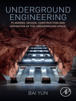 Underground Engineering: Planning, Design, Construction and Operation of the Underground Space