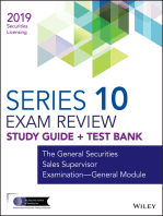 Wiley Series 10 Securities Licensing Exam Review 2019 + Test Bank