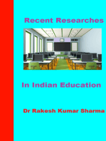 Recent Researches In Indian Education