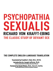 Psychopathia Sexualis by Richard von Krafft-Ebing, Joseph ...