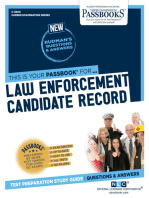 Law Enforcement Candidate Record: Passbooks Study Guide