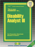 Disability Analyst III: Passbooks Study Guide