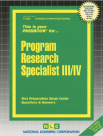 Program Research Specialist III, IV: Passbooks Study Guide