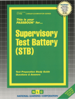Supervisory Test Battery (STB): Passbooks Study Guide