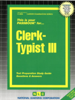 Clerk-Typist III: Passbooks Study Guide