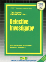 Detective Investigator: Passbooks Study Guide