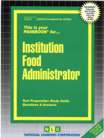 Institution Food Administrator: Passbooks Study Guide