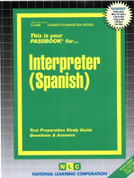 Interpreter (Spanish): Passbooks Study Guide