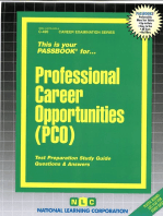 Professional Career Opportunities (PCO): Passbooks Study Guide