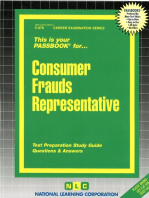 Consumer Frauds Representative: Passbooks Study Guide