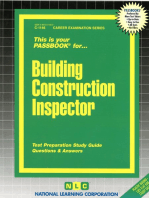 Building Construction Inspector: Passbooks Study Guide