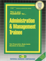 Administration and Management Trainee: Passbooks Study Guide