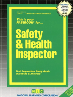 Safety and Health Inspector: Passbooks Study Guide