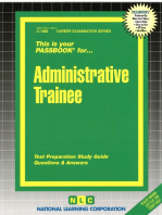 Administrative Trainee: Passbooks Study Guide