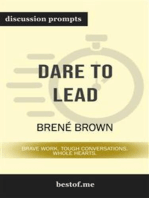 Summary: "Dare to Lead: Brave Work. Tough Conversations. Whole Hearts." by Brené Brown | Discussion Prompts