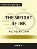 Summary: "The Weight of Ink" by Rachel Kadish | Discussion Prompts