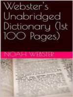 Webster's Unabridged Dictionary (1st 100 Pages)