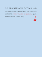 La resistència íntima: Assaig d'una filosofia de la proximitat