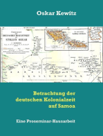 Betrachtung der deutschen Kolonialzeit auf Samoa: Eine Proseminar-Hausarbeit