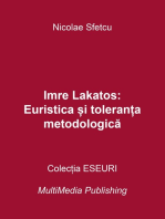 Imre Lakatos: Euristica și toleranța metodologică