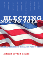 Electing Not to Vote: Christian Reflections on Reasons for Not Voting
