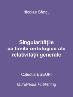 Singularitățile ca limite ontologice ale relativității generale