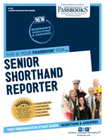 Senior Shorthand Reporter: Passbooks Study Guide