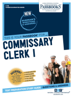Commissary Clerk I: Passbooks Study Guide
