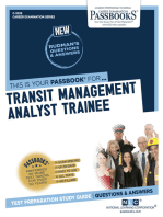 Transit Management Analyst Trainee: Passbooks Study Guide