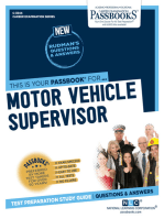 Motor Vehicle Supervisor: Passbooks Study Guide