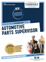 Automotive Parts Supervisor: Passbooks Study Guide