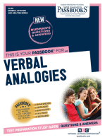 VERBAL ANALOGIES: Passbooks Study Guide