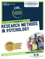 RESEARCH METHODS IN PSYCHOLOGY: Passbooks Study Guide