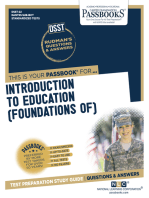 INTRODUCTION TO EDUCATION (FOUNDATIONS OF): Passbooks Study Guide