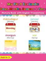 My First Icelandic Days, Months, Seasons & Time Picture Book with English Translations: Teach & Learn Basic Icelandic words for Children, #19