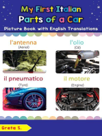 My First Italian Parts of a Car Picture Book with English Translations: Teach & Learn Basic Italian words for Children, #8